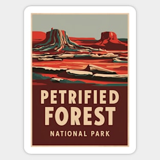 Petrified Forest National Park Travel Poster Retro Sticker